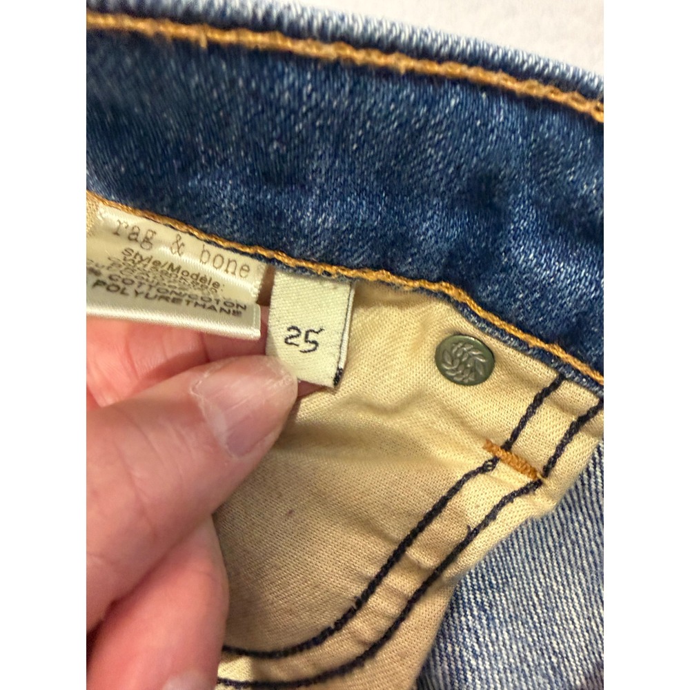 Rag & Bone The Dre Jeans Women 25 Blue Bradford  Boyfriend Classic Designer - Picture 7 of 8